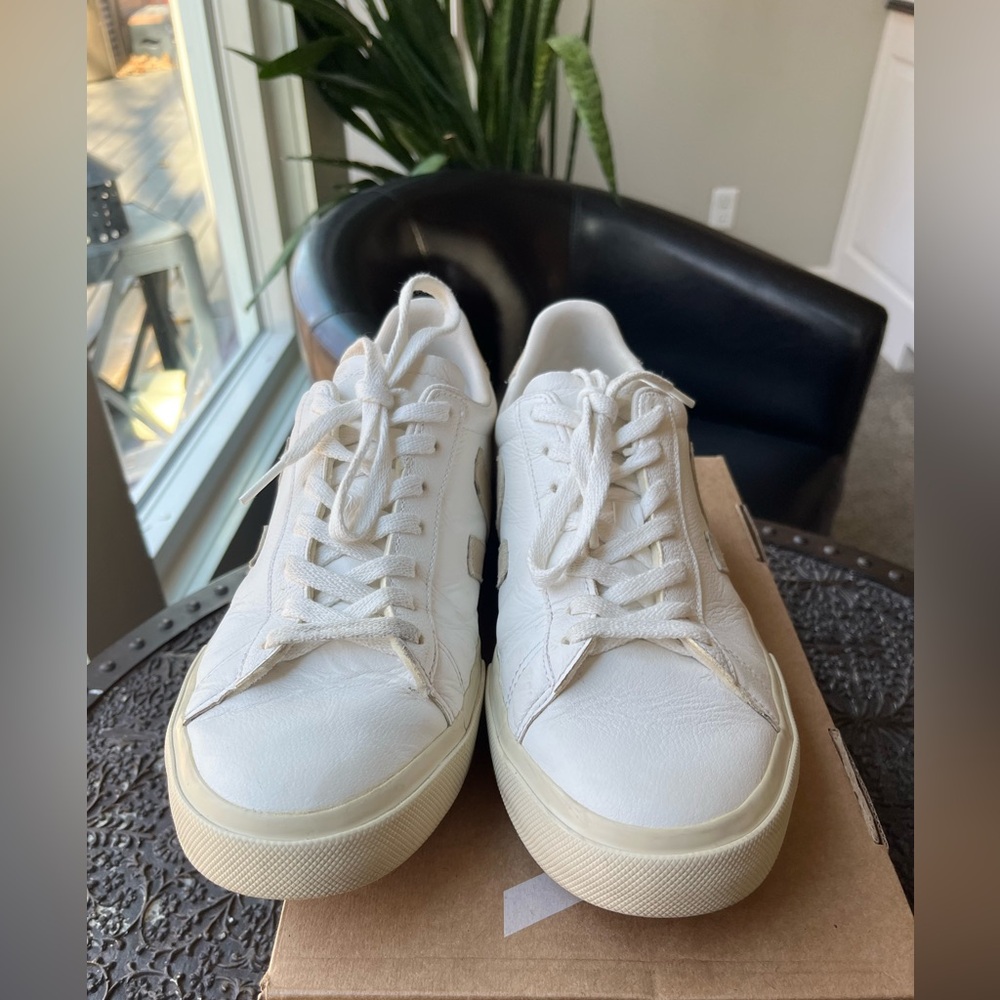 VEJA CAMPO LEATHER WHITE ALMOND SNEAKERS 42.5 11.5 9.5 - Picture 8 of 11